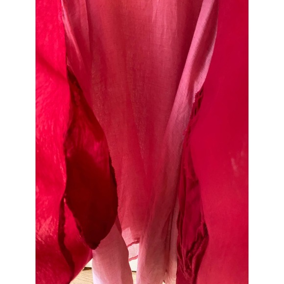 Shark Bite Hem XL Tunic Scoop Neck Balloon Sleeves Pockets - Picture 4 of 5